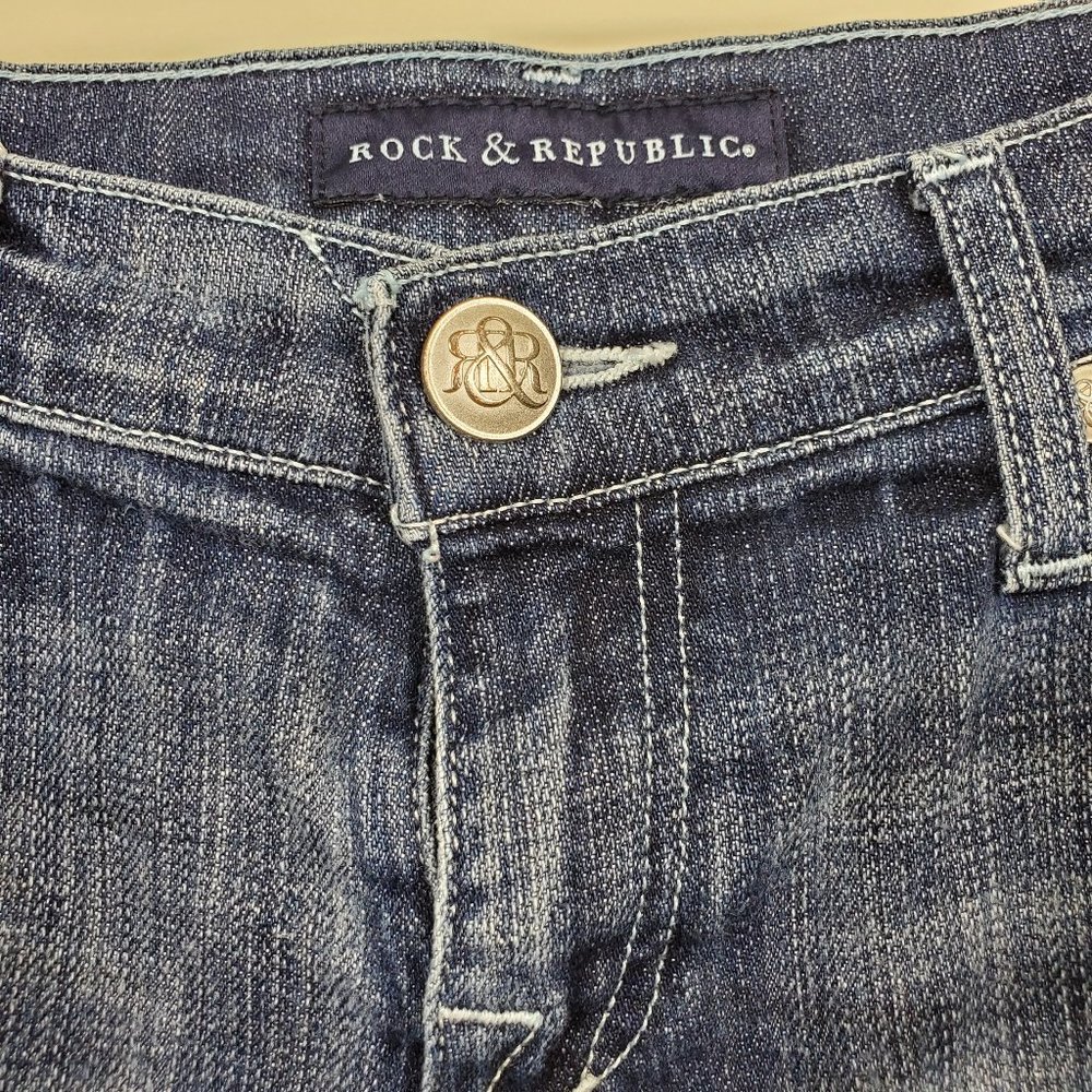 SOLD - Rock & Republic Simon Denim Shorts Size 28 - Picture 2 of 9